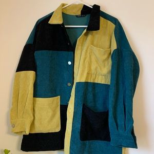 Shein oversized corduroy coat or legacy button up